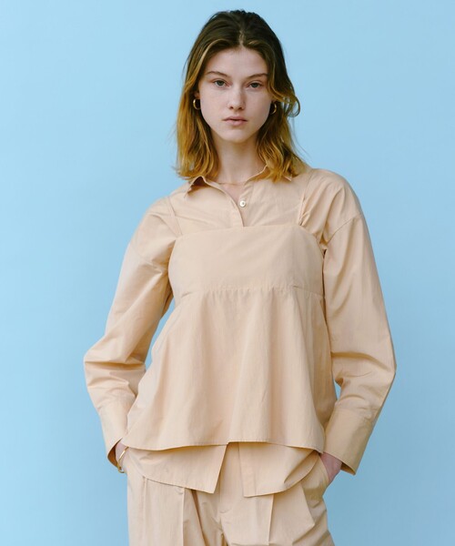 green label relaxing（グリーンレーベルリラクシング）の「FAbRICA キャミソール（キャミソール・レディース・ダークグレー/ナチュラル/ライトピンク・FREE）」の4枚目の写真