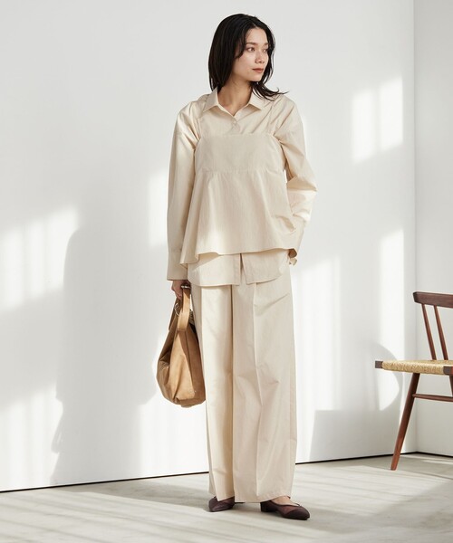 green label relaxing（グリーンレーベルリラクシング）の「FAbRICA キャミソール（キャミソール・レディース・ダークグレー/ナチュラル/ライトピンク・FREE）」の7枚目の写真