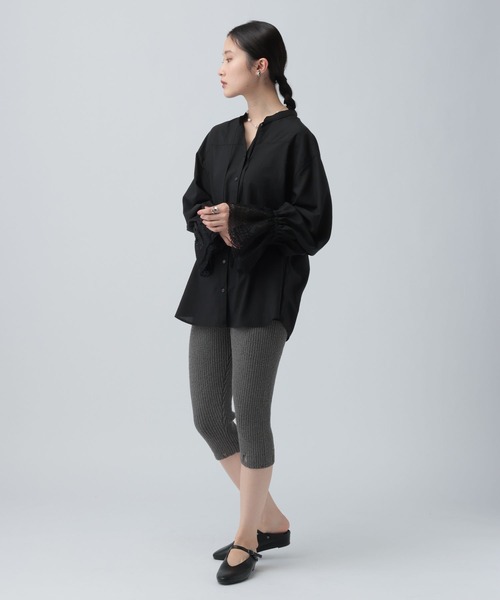 LEPSIM（レプシィム）の「レースカフススキッパーブラウス　634640（シャツ/ブラウス・レディース・ブラック/オフホワイト・FREE）」の13枚目の写真