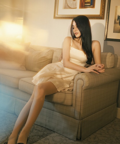 ADDITION STORE（アディションストア）の「＼お人形さんシルエット♪／ ドール ワンピース / asrin（ワンピース・レディース・ベージュ/ブラック・SMALL/MEDIUM/LARGE）」の2枚目の写真