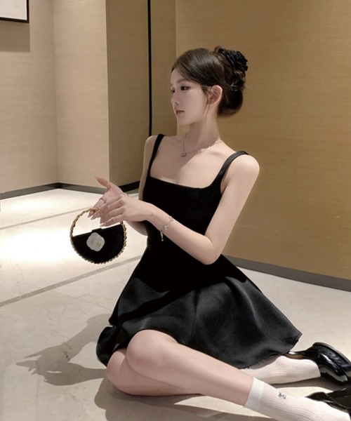 ADDITION STORE（アディションストア）の「＼お人形さんシルエット♪／ ドール ワンピース / asrin（ワンピース・レディース・ベージュ/ブラック・SMALL/MEDIUM/LARGE）」の10枚目の写真
