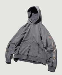 THRIFTY LOOK（スリフティールック）の「THRIFTY LOOK   スリフティールック VIET-NAM EMBROIDERY ZIP-UP PARKA ショート丈 刺繍 ジップアップパーカー（パーカー）」