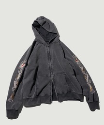 THRIFTY LOOK（スリフティールック）の「THRIFTY LOOK   スリフティールック VIET-NAM EMBROIDERY ZIP-UP PARKA ショート丈 刺繍 ジップアップパーカー（パーカー）」