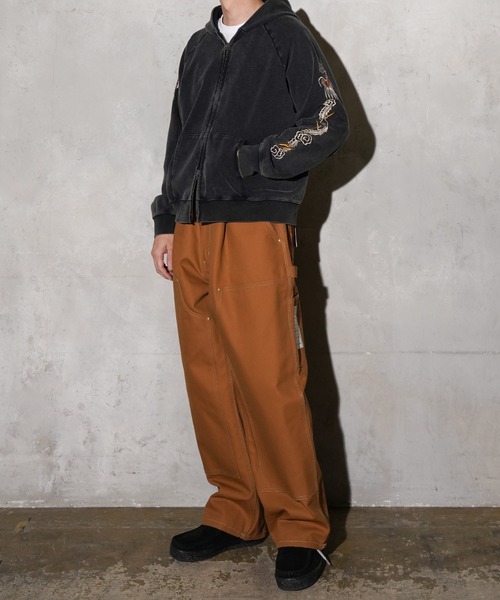 THRIFTY LOOK(スリフティールック)の「THRIFTY LOOK / スリフティールック VIET-NAM EMBROIDERY ZIP-UP PARKA ショート丈 刺繍 ジップアップパーカー(パーカー・メンズ・ブラック/グレー・LARGE/MEDIUM/SMALL)」の15枚目の写真