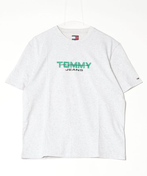 tommy jeans（トミー ジーンズ）の「ロゴプリントショートスリーブTシャツ（Tシャツ/カットソー・メンズ・ブラック/ライトグレー系1・MEDIUM/LARGE/X-LARGE/X-SMALL/SMALL）」の2枚目の写真