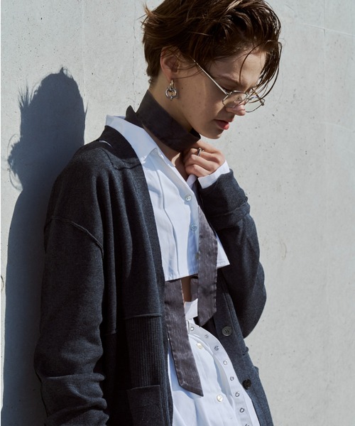 JOSE MOON（ジョゼムーン）の「DEFORMATION COVER SHIRT/デフォメーションカバーシャツ（シャツ/ブラウス・レディース・ブラック/ホワイト・FREE）」の21枚目の写真