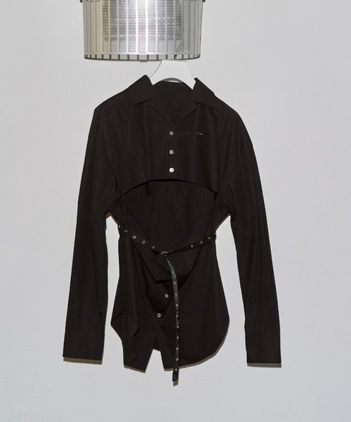 JOSE MOON（ジョゼムーン）の「DEFORMATION COVER SHIRT/デフォメーションカバーシャツ（シャツ/ブラウス・レディース・ブラック/ホワイト・FREE）」の22枚目の写真