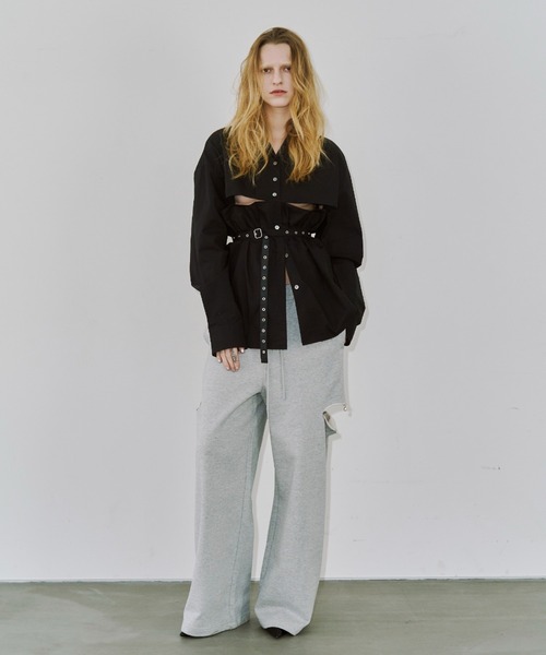 JOSE MOON（ジョゼムーン）の「DEFORMATION COVER SHIRT/デフォメーションカバーシャツ（シャツ/ブラウス・レディース・ブラック/ホワイト・FREE）」の7枚目の写真