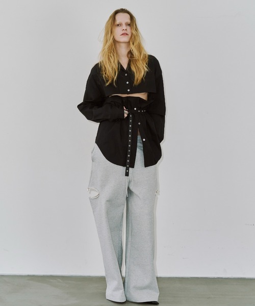 JOSE MOON（ジョゼムーン）の「DEFORMATION COVER SHIRT/デフォメーションカバーシャツ（シャツ/ブラウス・レディース・ブラック/ホワイト・FREE）」の8枚目の写真