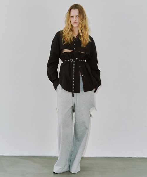 JOSE MOON（ジョゼムーン）の「DEFORMATION COVER SHIRT/デフォメーションカバーシャツ（シャツ/ブラウス・レディース・ブラック/ホワイト・FREE）」の9枚目の写真