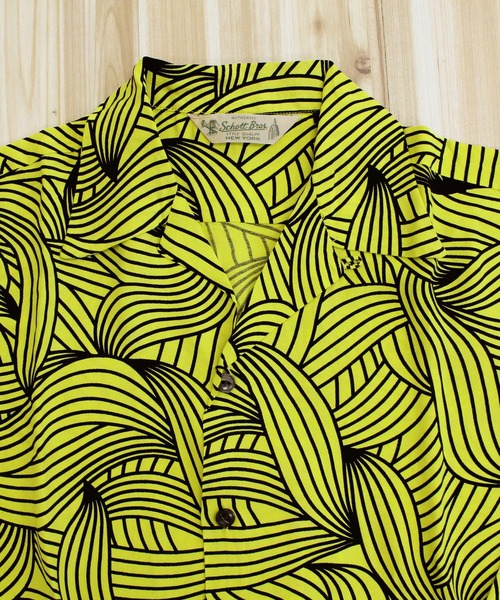 schott（ショット）の「BANANA RAYON SHIRT（シャツ/ブラウス・メンズ・イエロー・XL/XXL/M/L）」の5枚目の写真
