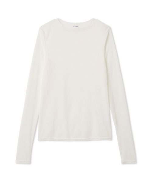 Mila Owen（ミラオーウェン）の「ウールテンセルシアーロングＴシャツ（Tシャツ/カットソー・レディース・ホワイト/ライム/ベージュ/ブラック・1/0）」の6枚目の写真