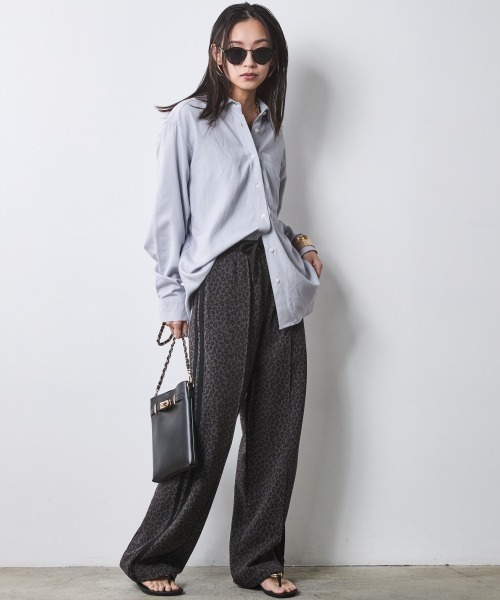 CHIC STYLE(シックスタイル)の「レーヨン麻シャツ<大きいサイズ有>シックスタイル(シャツ/ブラウス・レディース・ネイビー/サックスブルー・L/LL/3L/4L/5L/M)」の12枚目の写真