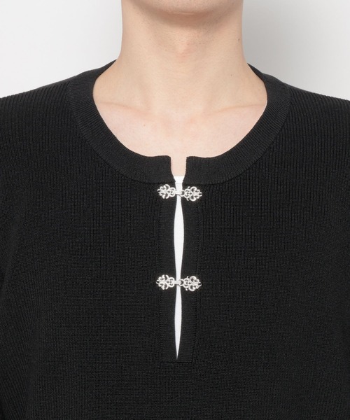 HARE（ハレ）の「メタルボタンヘンリーネックプルオーバー(HARE)（ニット/セーター・メンズ・グレー/ブラック・FREE）」の18枚目の写真