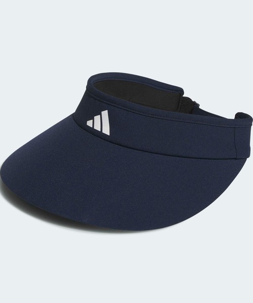 adidas（アディダス）の「ウィメンズ ワイド ツアーバイザー【adidas Golf/アディダスゴルフ】（サンバイザー・レディース・ホワイト/ブルー・MEDIUM）」の2枚目の写真