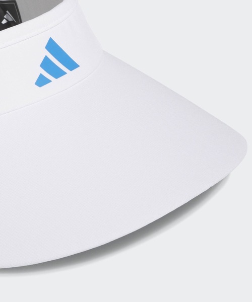 adidas（アディダス）の「ウィメンズ ワイド ツアーバイザー【adidas Golf/アディダスゴルフ】（サンバイザー・レディース・ホワイト/ブルー・MEDIUM）」の5枚目の写真