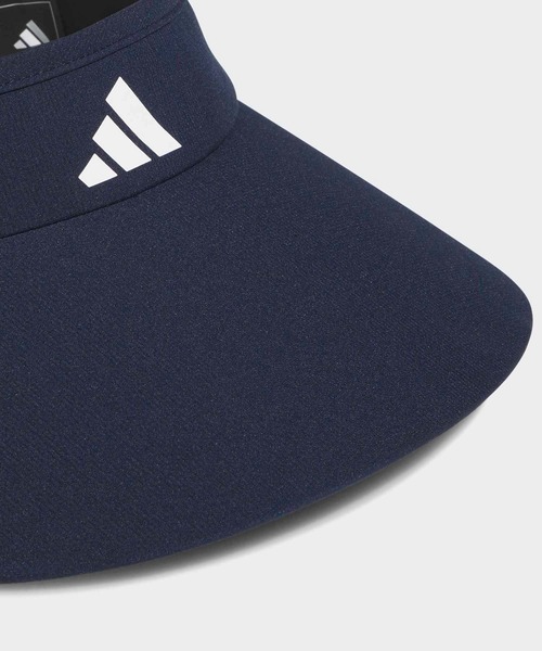 adidas（アディダス）の「ウィメンズ ワイド ツアーバイザー【adidas Golf/アディダスゴルフ】（サンバイザー・レディース・ホワイト/ブルー・MEDIUM）」の8枚目の写真