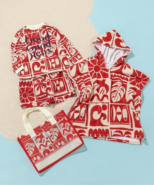 BREEZE(ブリーズ)の「【UVカット】わくわく長袖ラッシュガード(ラッシュガード・キッズ・グリーン/レッド/エメラルド/アイボリー・80/90/100/110/120/130/140/150)」の7枚目の写真