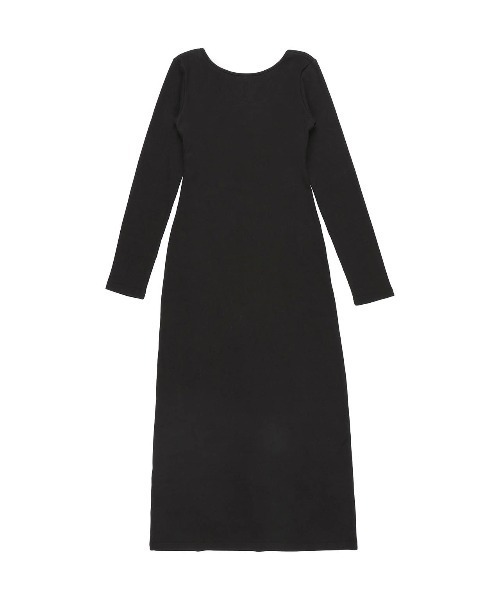 ALEXIA STAM（アリシアスタン）の「Back Adjuster Long Sleeve Rib Dress /パッドinバックアジャスターワンピ（ワンピース・レディース・ブラック/グレー・L/M/S）」の12枚目の写真