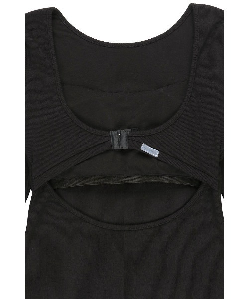 ALEXIA STAM（アリシアスタン）の「Back Adjuster Long Sleeve Rib Dress /パッドinバックアジャスターワンピ（ワンピース・レディース・ブラック/グレー・L/M/S）」の14枚目の写真