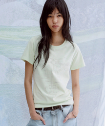 WELLBEING EXPRESS（ウェルビーイングエクスプレス）の「Flower Tattoo Tee Mint（Tシャツ/カットソー）」