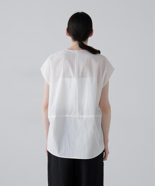 ADORE(アドーア)の「◆ドットメッシュブラウス(シャツ/ブラウス・レディース・ホワイト/グレー/ネイビー・38)」の7枚目の写真