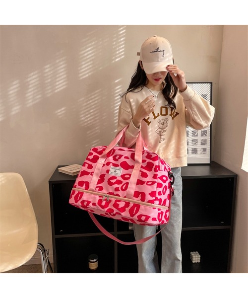 Bling Leads(ブリングリーズ)の「【Bls】【ZA】【Bling Leads】ヨガバッグ フィットネス 大容量(ボストンバッグ・レディース・その他/レオパード・FREE)」の1枚目の写真