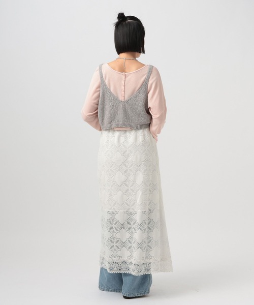 BAYFLOW（ベイフロー）の「2WAYニットプルオーバー（ニット/セーター・レディース・オフホワイト/ネイビー/ピンク・FREE）」の10枚目の写真