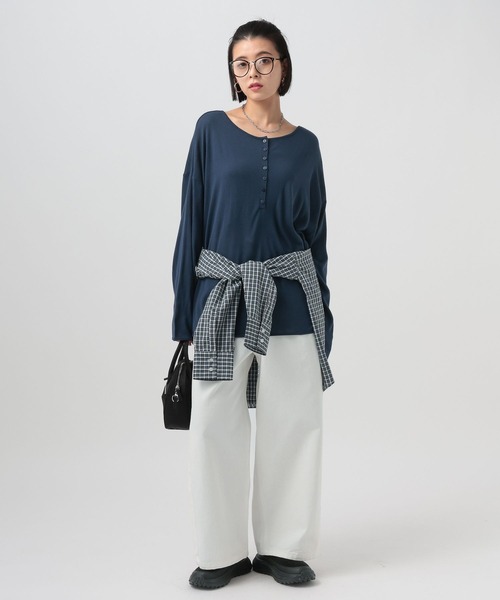 BAYFLOW（ベイフロー）の「2WAYニットプルオーバー（ニット/セーター・レディース・オフホワイト/ネイビー/ピンク・FREE）」の15枚目の写真