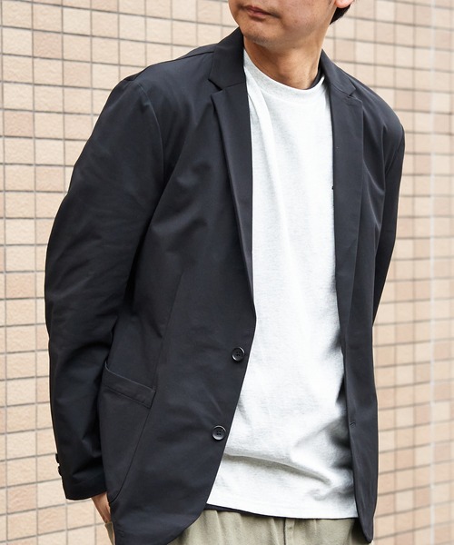 VENCEEXCHANGE（ヴァンスエクスチェンジ）の「軽量ストレッチ カノコテーラードジャケット（テーラードジャケット・メンズ・ネイビー/ブラック・LL）」の3枚目の写真