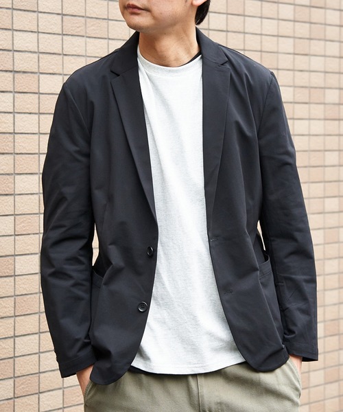 VENCEEXCHANGE（ヴァンスエクスチェンジ）の「軽量ストレッチ カノコテーラードジャケット（テーラードジャケット・メンズ・ネイビー/ブラック・LL）」の4枚目の写真