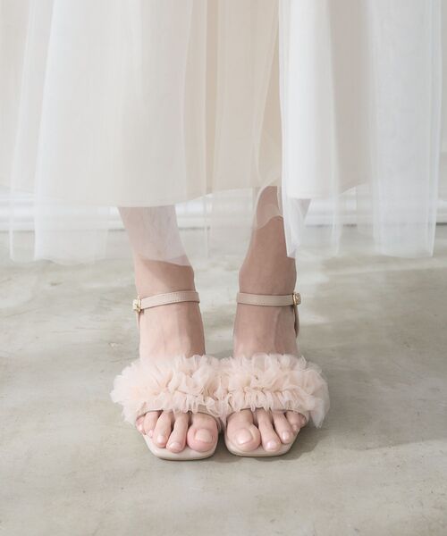 MAJESTIC LEGON（マジェスティックレゴン）の「フラワークリアヒールフリルサンダル（サンダル・レディース・ピンク/アイボリー・SMALL/MEDIUM/LARGE/X-LARGE）」の17枚目の写真