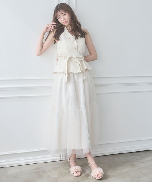 MAJESTIC LEGON（マジェスティックレゴン）の「フラワークリアヒールフリルサンダル（サンダル・レディース・ピンク/アイボリー・SMALL/MEDIUM/LARGE/X-LARGE）」の9枚目の写真