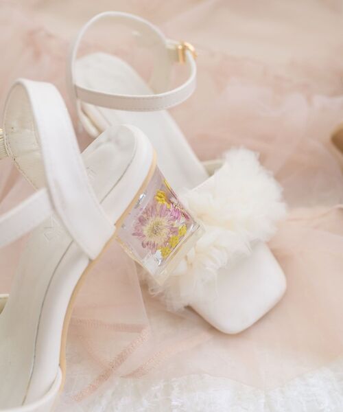 MAJESTIC LEGON（マジェスティックレゴン）の「フラワークリアヒールフリルサンダル（サンダル・レディース・ピンク/アイボリー・SMALL/MEDIUM/LARGE/X-LARGE）」の13枚目の写真