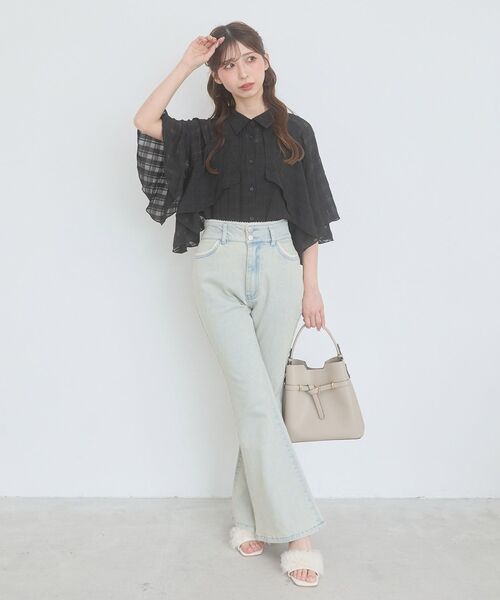 MAJESTIC LEGON（マジェスティックレゴン）の「フラワークリアヒールフリルサンダル（サンダル・レディース・ピンク/アイボリー/ライトグレー・SMALL/MEDIUM/LARGE/X-LARGE）」の14枚目の写真