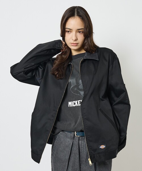 人気Dickiesディッキーズアイゼンハワージャケットワークジャケット短丈黒M Dickies（ディッキーズ） アイゼンハワージャケット 中綿なし ワーク