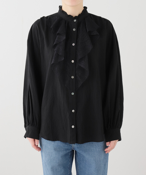 JOURNAL STANDARD LUXE（ジャーナルスタンダード　ラックス）の「ラッフルフリルレースブラウス（シャツ/ブラウス・レディース・ホワイト/ブラック・FREE）」の19枚目の写真