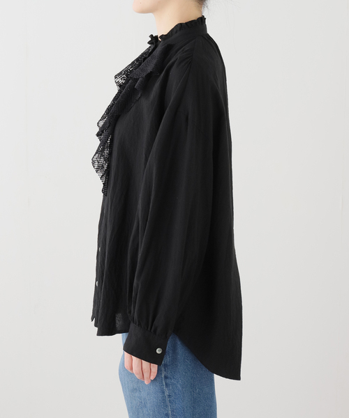 JOURNAL STANDARD LUXE（ジャーナルスタンダード　ラックス）の「ラッフルフリルレースブラウス（シャツ/ブラウス・レディース・ホワイト/ブラック・FREE）」の18枚目の写真