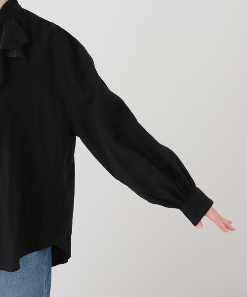 JOURNAL STANDARD LUXE（ジャーナルスタンダード　ラックス）の「ラッフルフリルレースブラウス（シャツ/ブラウス・レディース・ホワイト/ブラック・FREE）」の16枚目の写真