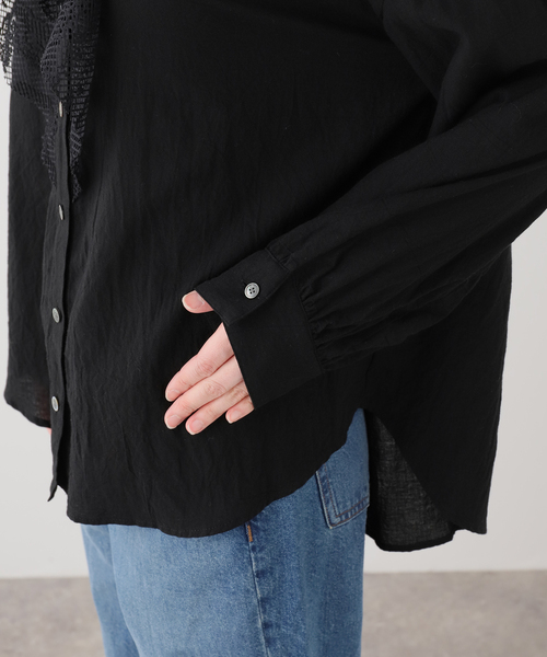 JOURNAL STANDARD LUXE（ジャーナルスタンダード　ラックス）の「ラッフルフリルレースブラウス（シャツ/ブラウス・レディース・ホワイト/ブラック・FREE）」の15枚目の写真