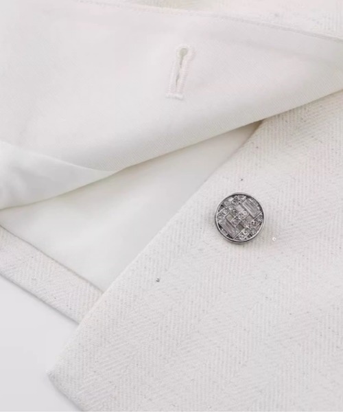 LA POMME petit(ラポミ・プチ)の「Elegant Ribbon Sequin Jacket Set Up(セットアップ・レディース・ピンク/アイボリー・LARGE/MEDIUM/SMALL)」の4枚目の写真