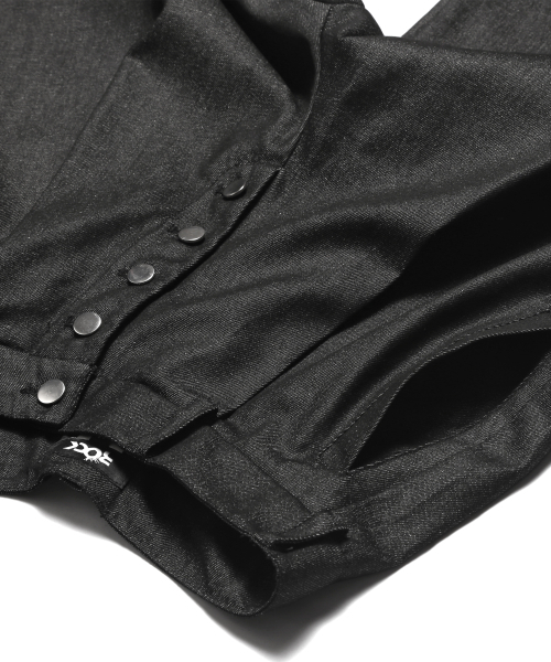 ROCKPSYCHO(ロックサイコ)の「ワイドカーブデニムパンツ002(デニムパンツ・メンズ・ブラック・MEDIUM/LARGE)」の4枚目の写真