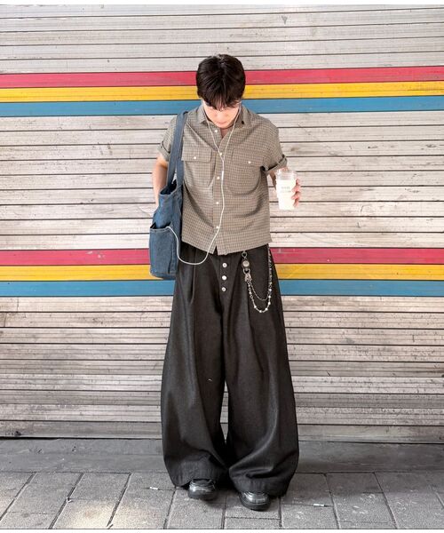 ROCKPSYCHO(ロックサイコ)の「ワイドカーブデニムパンツ002(デニムパンツ・メンズ・ブラック・MEDIUM/LARGE)」の12枚目の写真