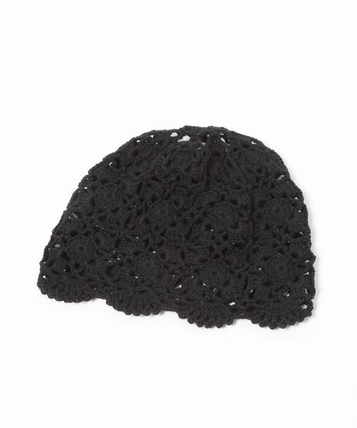 LOWRYS FARM(ローリーズファーム)の「クロシェビーニー 636372(ニットキャップ/ビーニー・レディース・ホワイト/ブラック・FREE)」の9枚目の写真