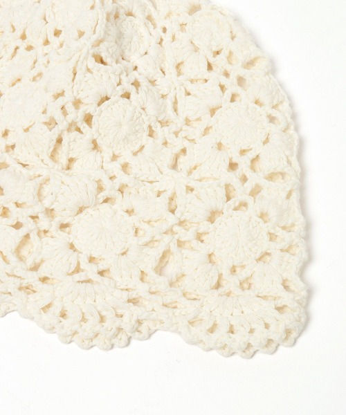 LOWRYS FARM(ローリーズファーム)の「クロシェビーニー 636372(ニットキャップ/ビーニー・レディース・ホワイト/ブラック・FREE)」の10枚目の写真