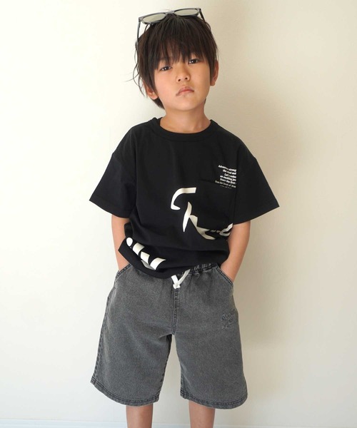 FARM(ファーム)の「ビックロゴムネポケットTシャツ(Tシャツ/カットソー・キッズ・ブラック/パープル・130cm/140cm/160cm/150cm)」の4枚目の写真