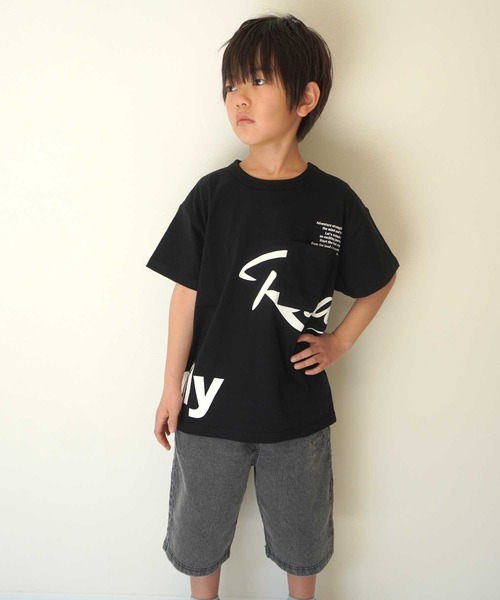 FARM(ファーム)の「ビックロゴムネポケットTシャツ(Tシャツ/カットソー・キッズ・ブラック/パープル・130cm/140cm/160cm/150cm)」の5枚目の写真