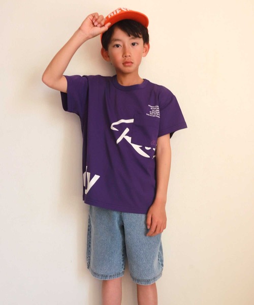 FARM(ファーム)の「ビックロゴムネポケットTシャツ(Tシャツ/カットソー・キッズ・ブラック/パープル・130cm/140cm/160cm/150cm)」の6枚目の写真