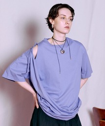 MAISON SPECIAL（メゾンスペシャル）の「【PRE-ORDER】Asymmetrical Drape T-Shirt アシンメトリードレープTEE（Tシャツ/カットソー）」