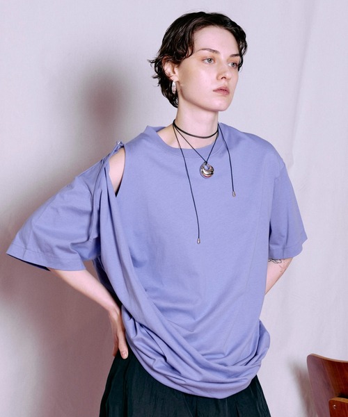 Asymmetrical Drape T-Shirt/アシンメトリードレープTEE（Tシャツ